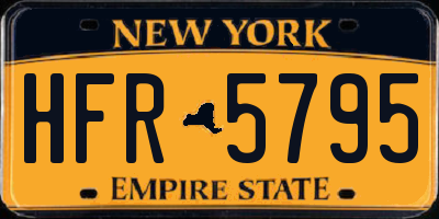 NY license plate HFR5795
