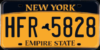 NY license plate HFR5828