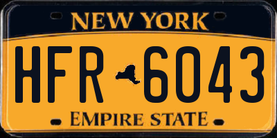 NY license plate HFR6043