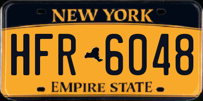 NY license plate HFR6048