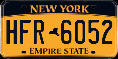 NY license plate HFR6052