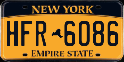 NY license plate HFR6086