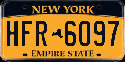 NY license plate HFR6097