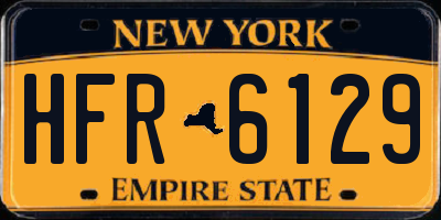 NY license plate HFR6129
