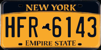 NY license plate HFR6143