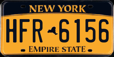 NY license plate HFR6156