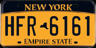 NY license plate HFR6161