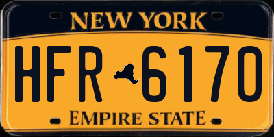 NY license plate HFR6170