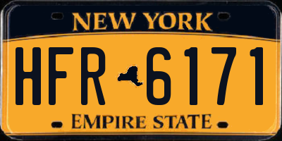 NY license plate HFR6171