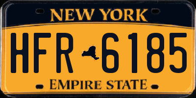 NY license plate HFR6185