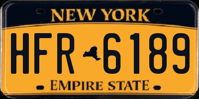 NY license plate HFR6189