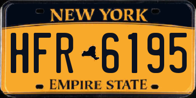 NY license plate HFR6195