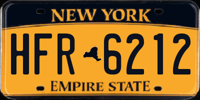 NY license plate HFR6212