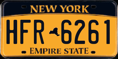 NY license plate HFR6261