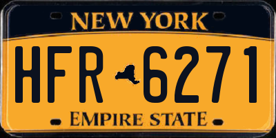 NY license plate HFR6271