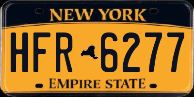 NY license plate HFR6277