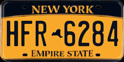 NY license plate HFR6284