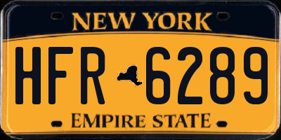 NY license plate HFR6289