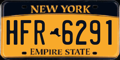 NY license plate HFR6291