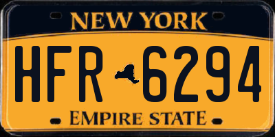NY license plate HFR6294