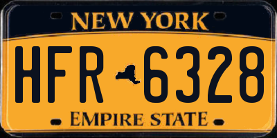 NY license plate HFR6328