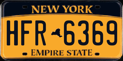 NY license plate HFR6369