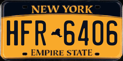 NY license plate HFR6406
