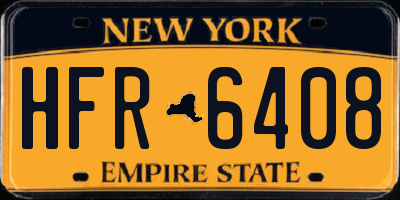 NY license plate HFR6408