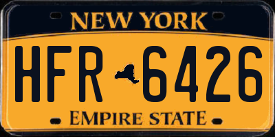 NY license plate HFR6426