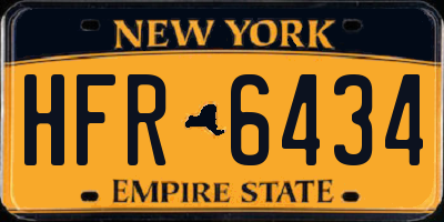 NY license plate HFR6434
