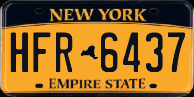 NY license plate HFR6437