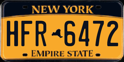 NY license plate HFR6472
