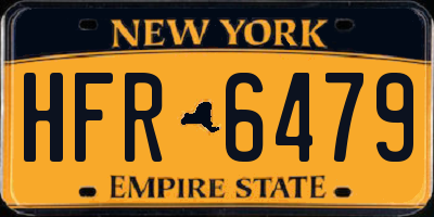 NY license plate HFR6479