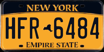 NY license plate HFR6484