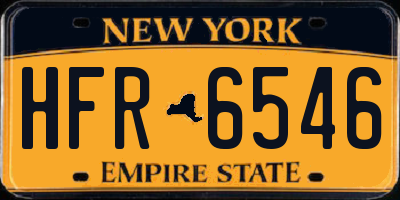 NY license plate HFR6546