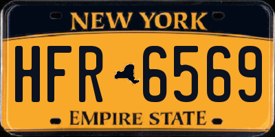 NY license plate HFR6569