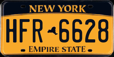 NY license plate HFR6628