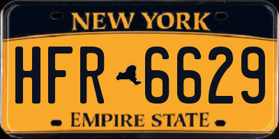 NY license plate HFR6629