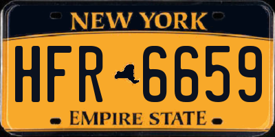NY license plate HFR6659