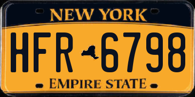 NY license plate HFR6798