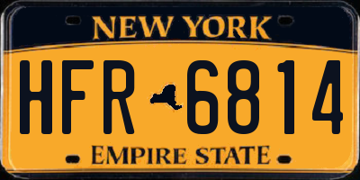 NY license plate HFR6814