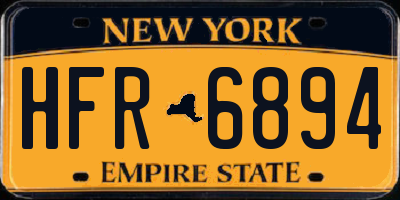 NY license plate HFR6894
