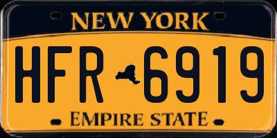 NY license plate HFR6919