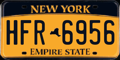 NY license plate HFR6956