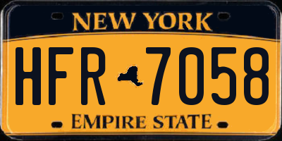 NY license plate HFR7058