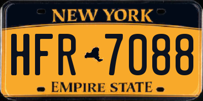 NY license plate HFR7088