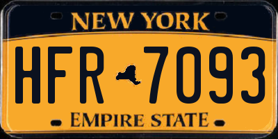 NY license plate HFR7093