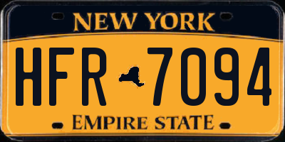 NY license plate HFR7094