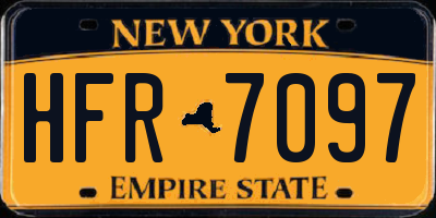 NY license plate HFR7097