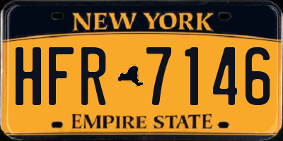 NY license plate HFR7146